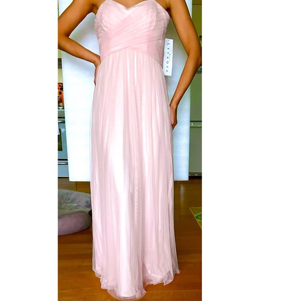 Bill Levkoff Light Pink Maxi Dress